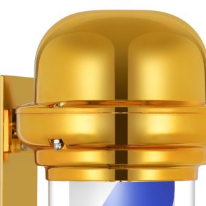 Gold Coast Modern Design Outdoor LED Light Metal Barber Pole for Stylish Barbershop