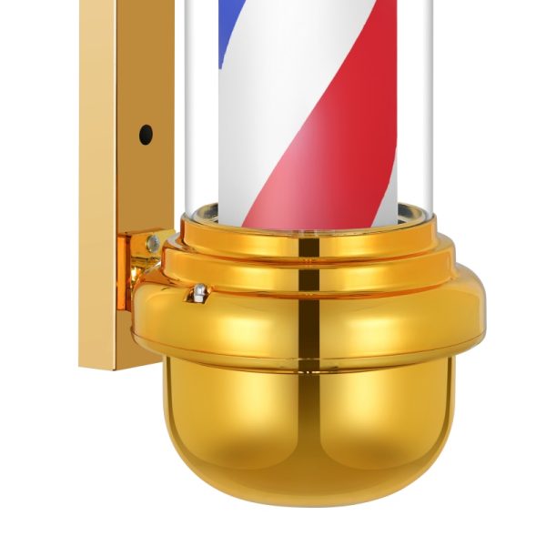 Gold Coast Modern Design Outdoor LED Light Metal Barber Pole for Stylish Barbershop