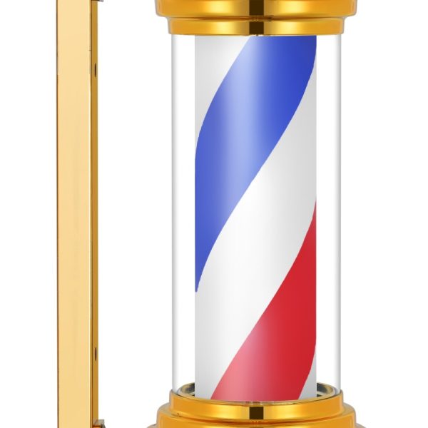 Gold Coast Modern Design Outdoor LED Light Metal Barber Pole for Stylish Barbershop